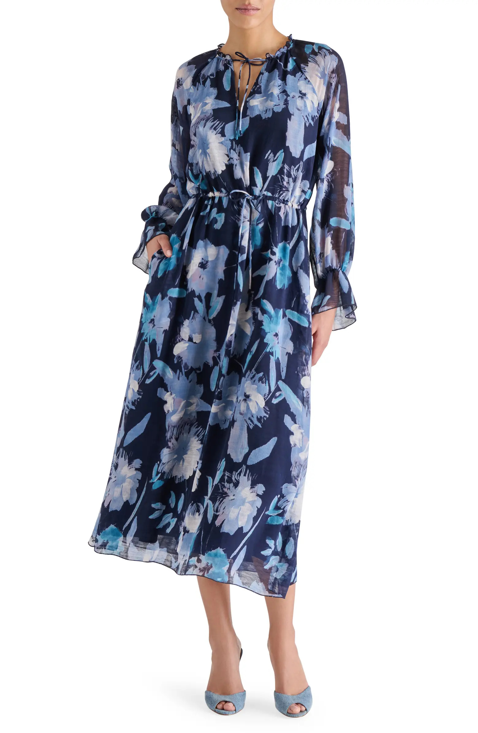 Steve Madden Elexa Long Sleeve Midi Dress | Nordstrom | Nordstrom