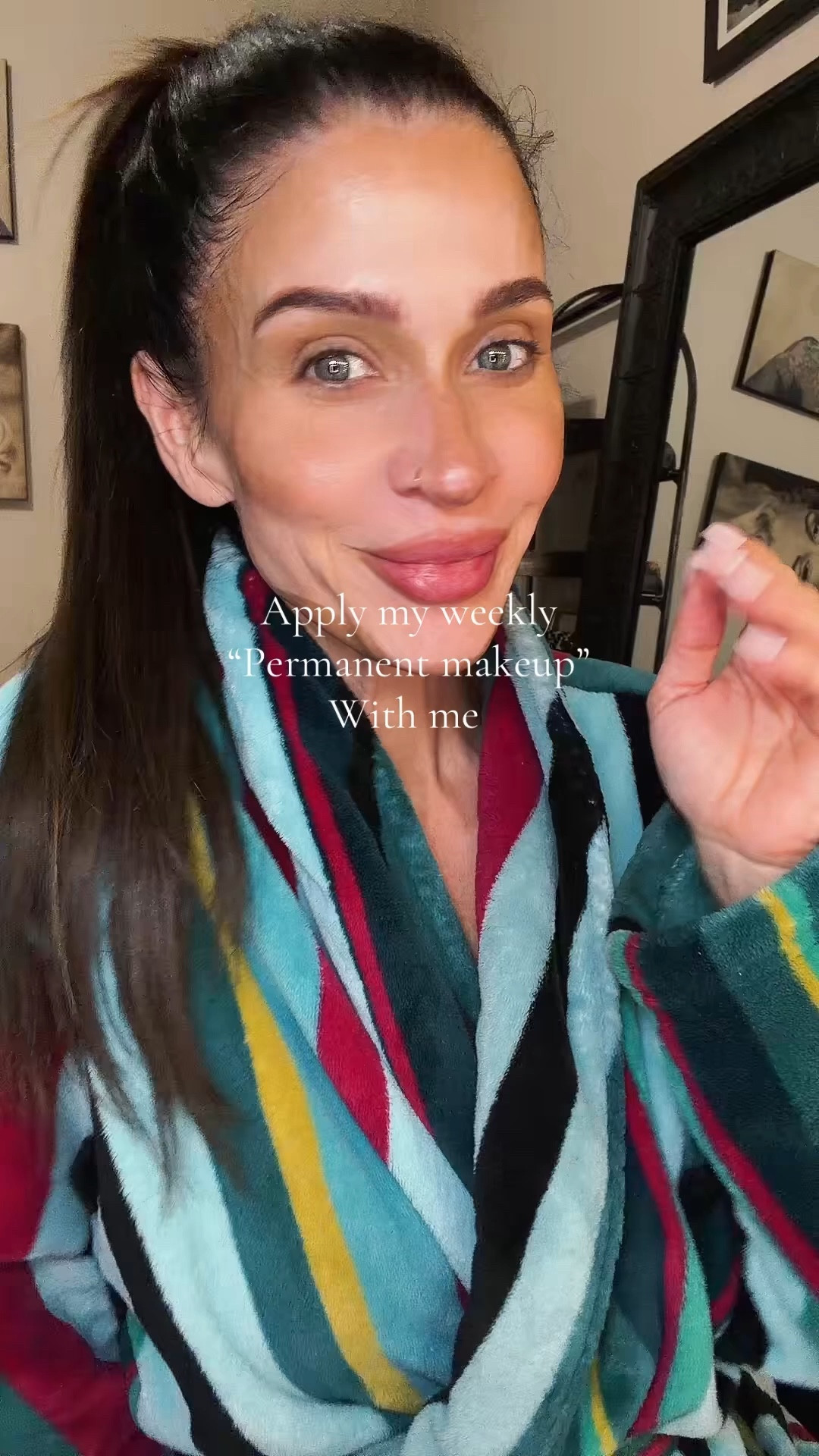 Grab an old makeup brush (a fluffier one for shadow and face contour )  and a stiffer one for lip line and under eyes. 

Self tanner
No makeup makeup look
At home tan
Makeup
Natural makeup 