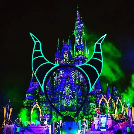 3d Glow in the Dark Maleficent inspired ears | Etsy (US)
