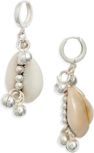 Lakshmi Cowrie Shell Hoop Drop Earrings | Nordstrom