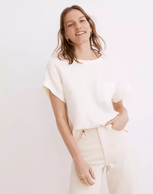 Lightspun Renwood Button-Back Top | Madewell