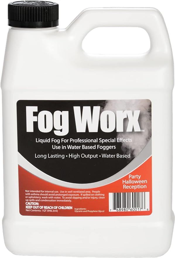 FogWorx Fog Juice - 1 Quart of Premium Odorless Fog Fluid (32 oz) - Medium Density, High Output, ... | Amazon (US)