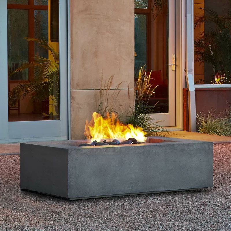 Baltic Concrete Natural Gas Fire Pit Table | Wayfair North America