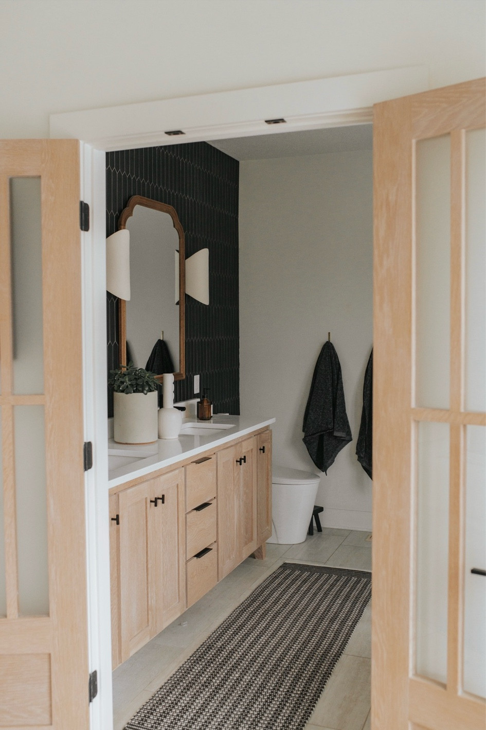 We recently swapped out these mirrors, but they are such a best seller!! 

Mirrors + Bathroom Sconce
Bathroom Rug + Organic Towels 🤎

#LTKHome #LTKMostLoved