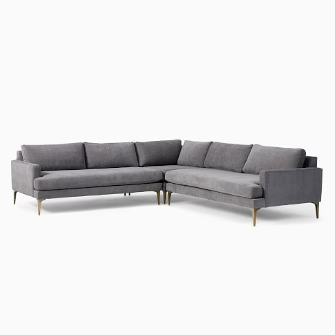 Andes 3-Piece L-Shaped Sectional (90"&ndash;105") | West Elm (US)