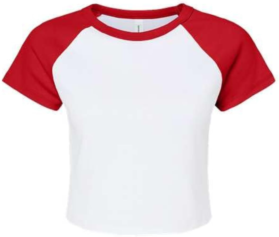 Bella Canvas Ladies' Micro Ribbed Raglan Baby Tee | Amazon (US)