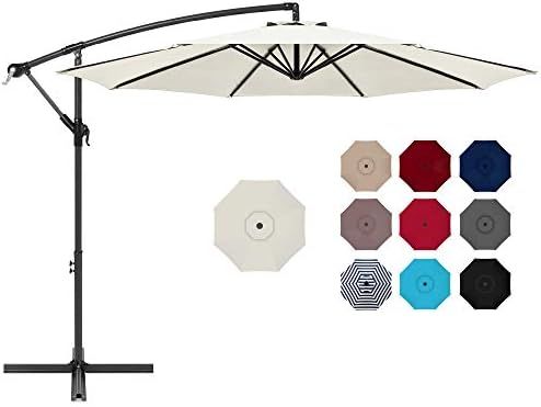 Best Choice Products 10ft Offset Hanging Market Patio Umbrella w/Easy Tilt Adjustment, Polyester ... | Amazon (US)