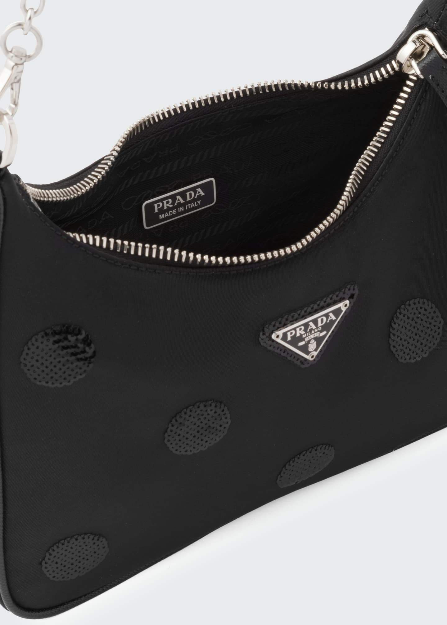 Prada Tessuto Nylon Polka Dot Shoulder Bag | Bergdorf Goodman