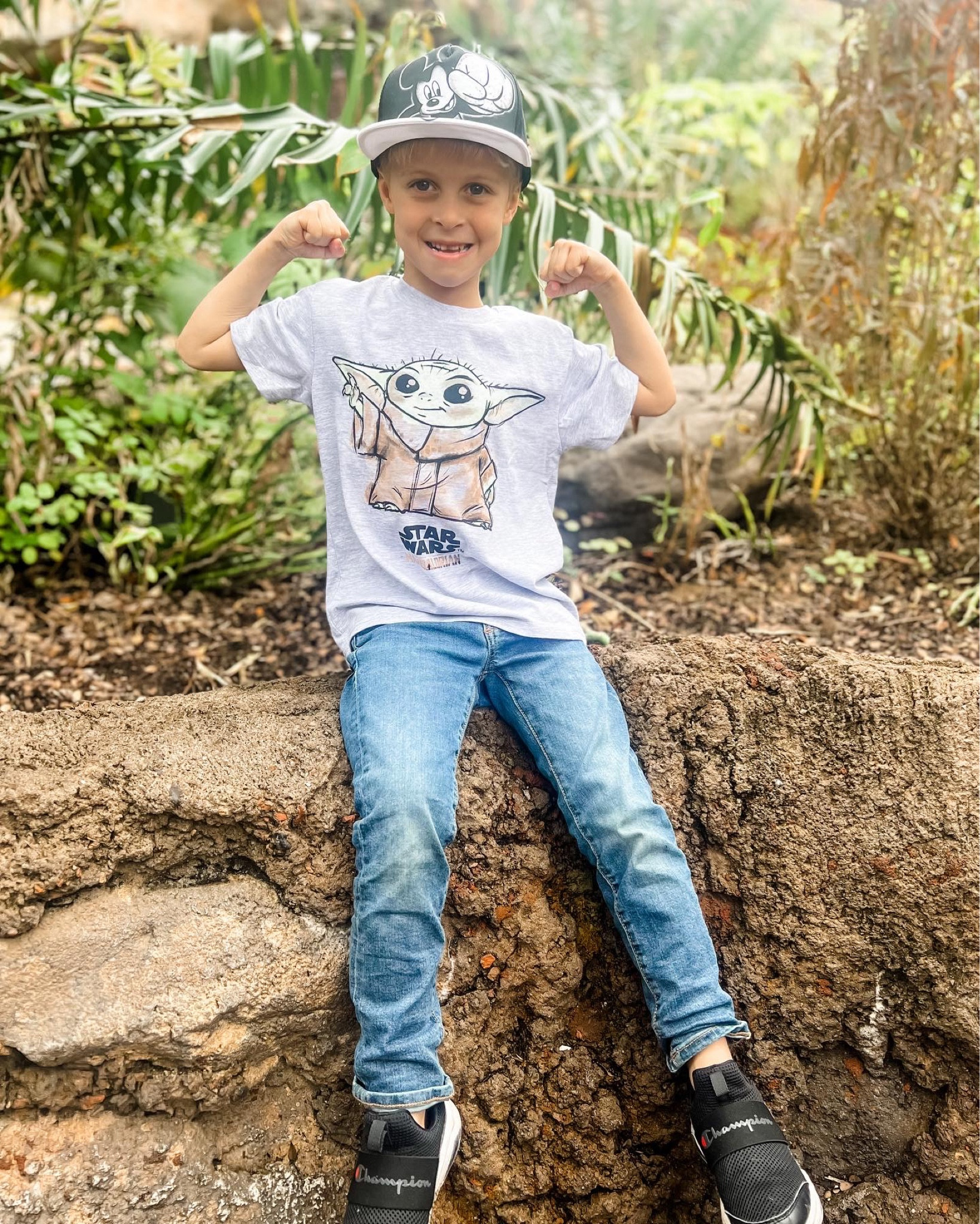 Baby Yoda Shirt for Kids + Mickey youth hat #disneyoutfit 

#LTKfamily #LTKkids