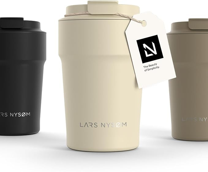 LARS NYSØM Thermo Coffee Mug to go 13oz | Travel Mug 0.38 Liter with Insulation | Leak Proof Sta... | Amazon (US)