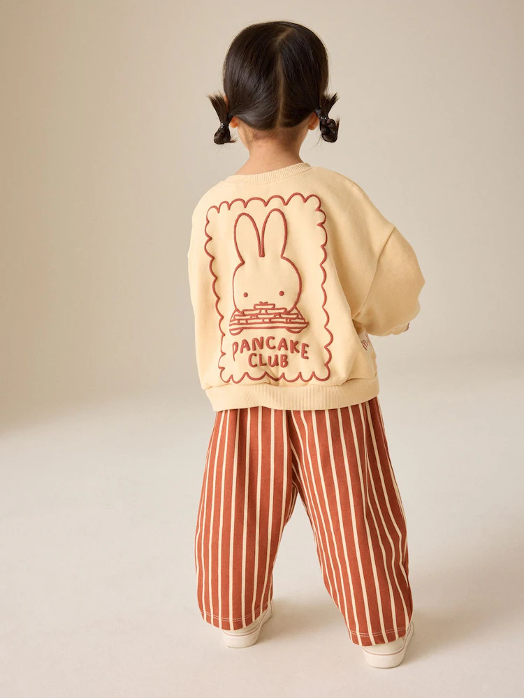 Miffy Light Yellow Stripe Sweatshirt and Wide Leg Set (3mths-7yrs) | Next EU