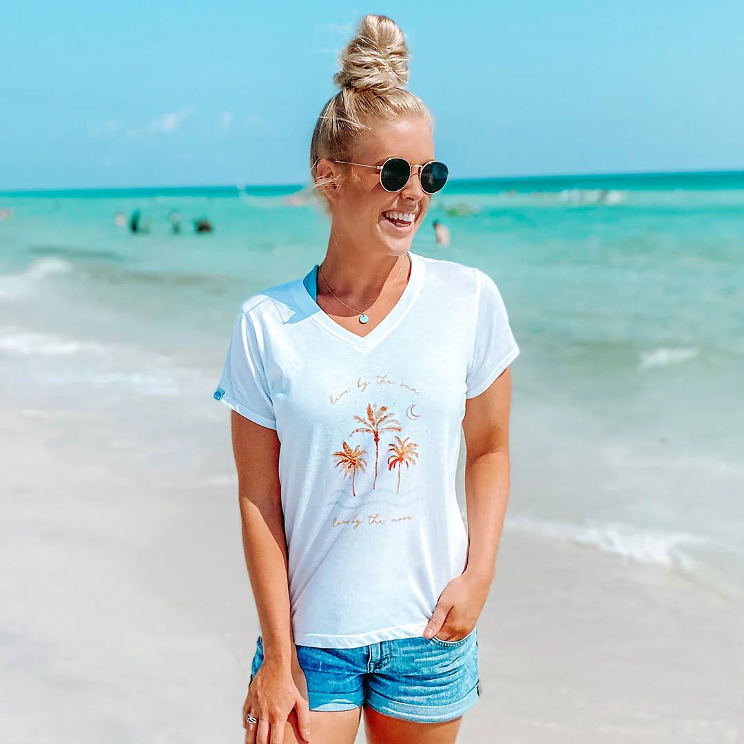 Live by the Sun Love by the Moon 30A X My Life Well Loved Recycled V-Neck | 30A Gear