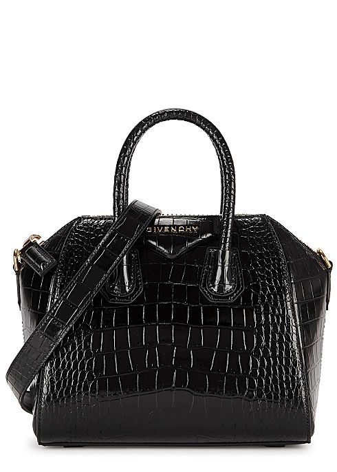 Antigona mini crocodile-effect leather top handle bag | Harvey Nichols (Global)