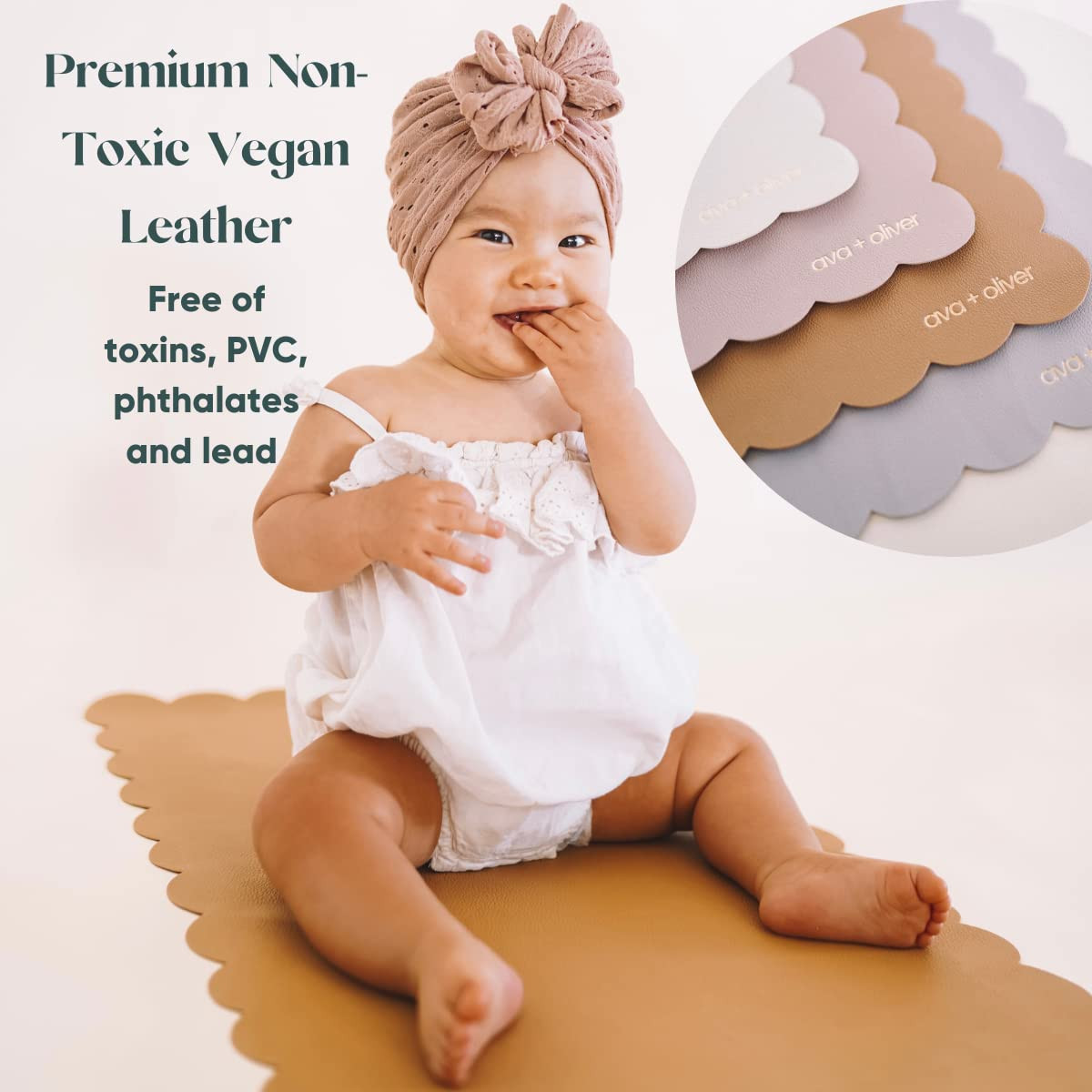 Vegan Leather Baby Changing Mat (16 X 30 in) - Multipurpose Wipeable and Portable Diaper Changing... | Amazon (US)