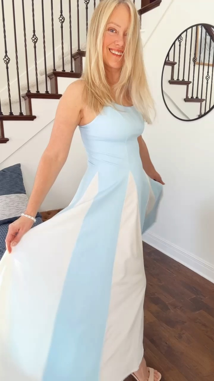 Style and comfort in one. I was shocked and amazed at how comfortable the top of this dresses. It’s like a mother’s hug a line dress spaghetti straps smoked along with a silver diamond bracelet perfect for a wedding guest dress or even date night or travel outfit.

#LTKFindsUnder50 #LTKWedding #LTKWatchNow
