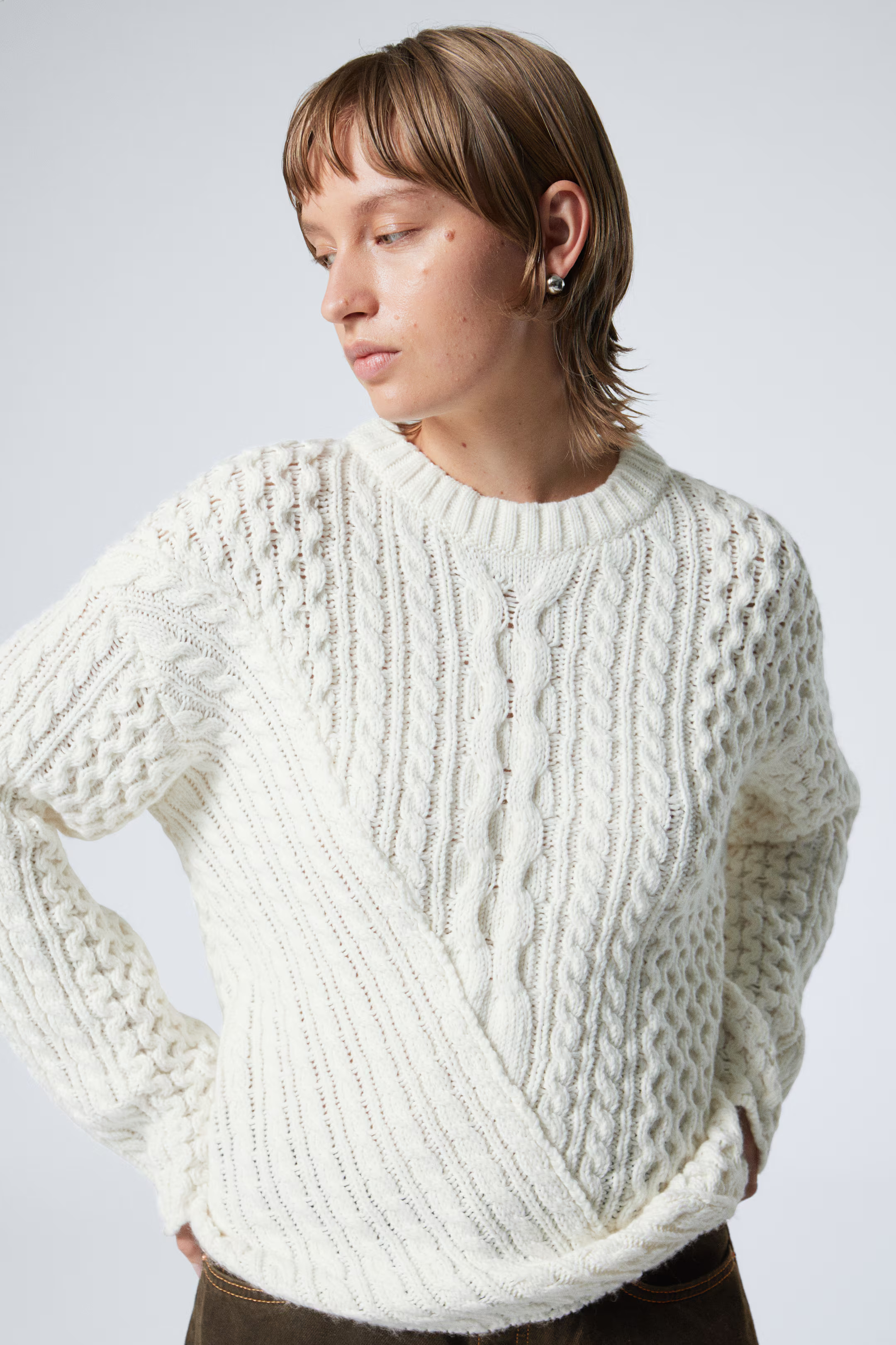 Loose Cable-Knit Sweater | H&M (UK, MY, IN, SG, PH, TW, HK)