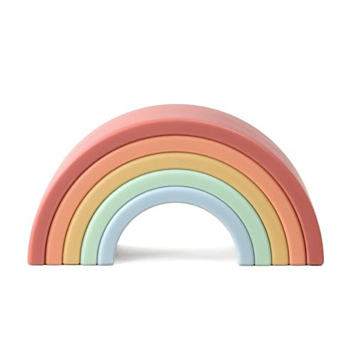 Itzy Ritzy Rainbow Stacker Toy - Includes 5 Arches for Stacking – Helps Develop Hand-Eye Coordination – Rainbow | Amazon (US)