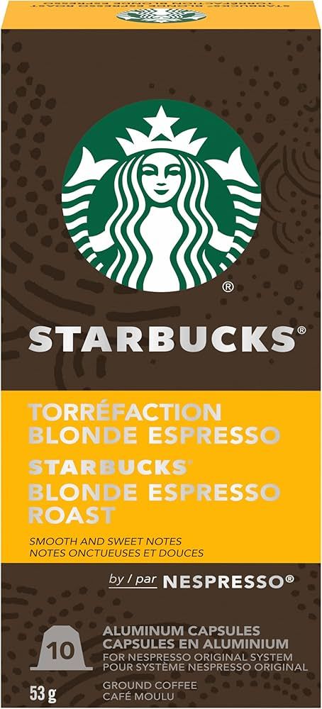 Starbucks by Nespresso Blonde Espresso Roast Nespresso Coffee Capsules, Original Line Compatible,... | Amazon (CA)