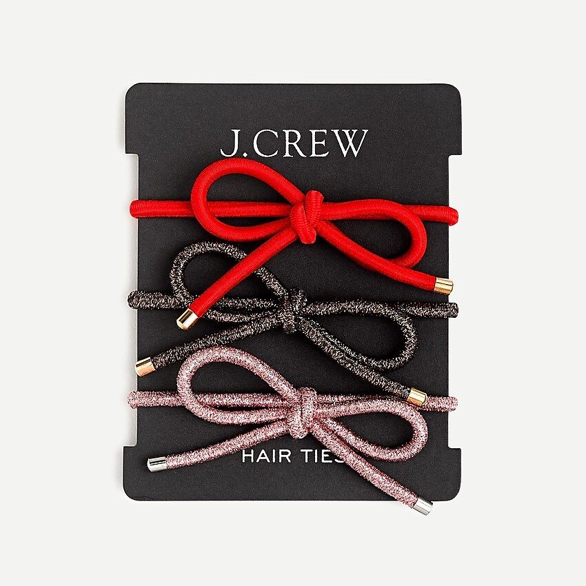 Elastic bow hair-tie pack | J.Crew US