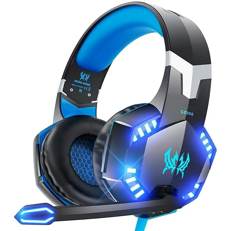 SPBPQY G2000 Gaming Headset, Surround Stereo Gaming Headphones with Noise Cancelling Mic, LED Lig... | Walmart (US)