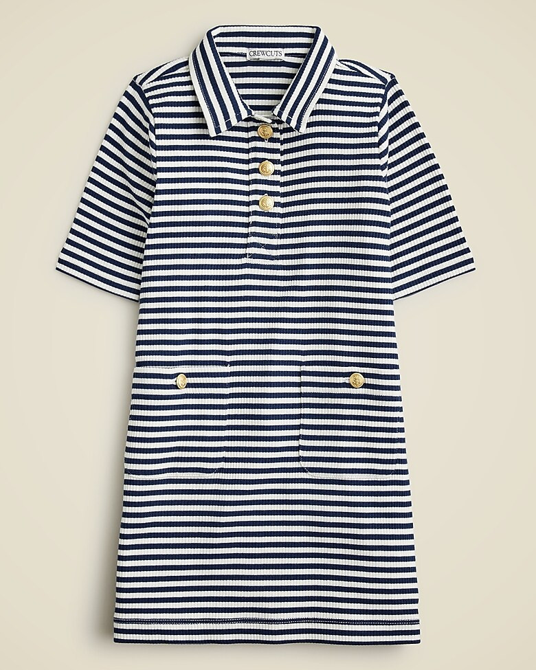Girls' polo dress in vintage rib | J. Crew US