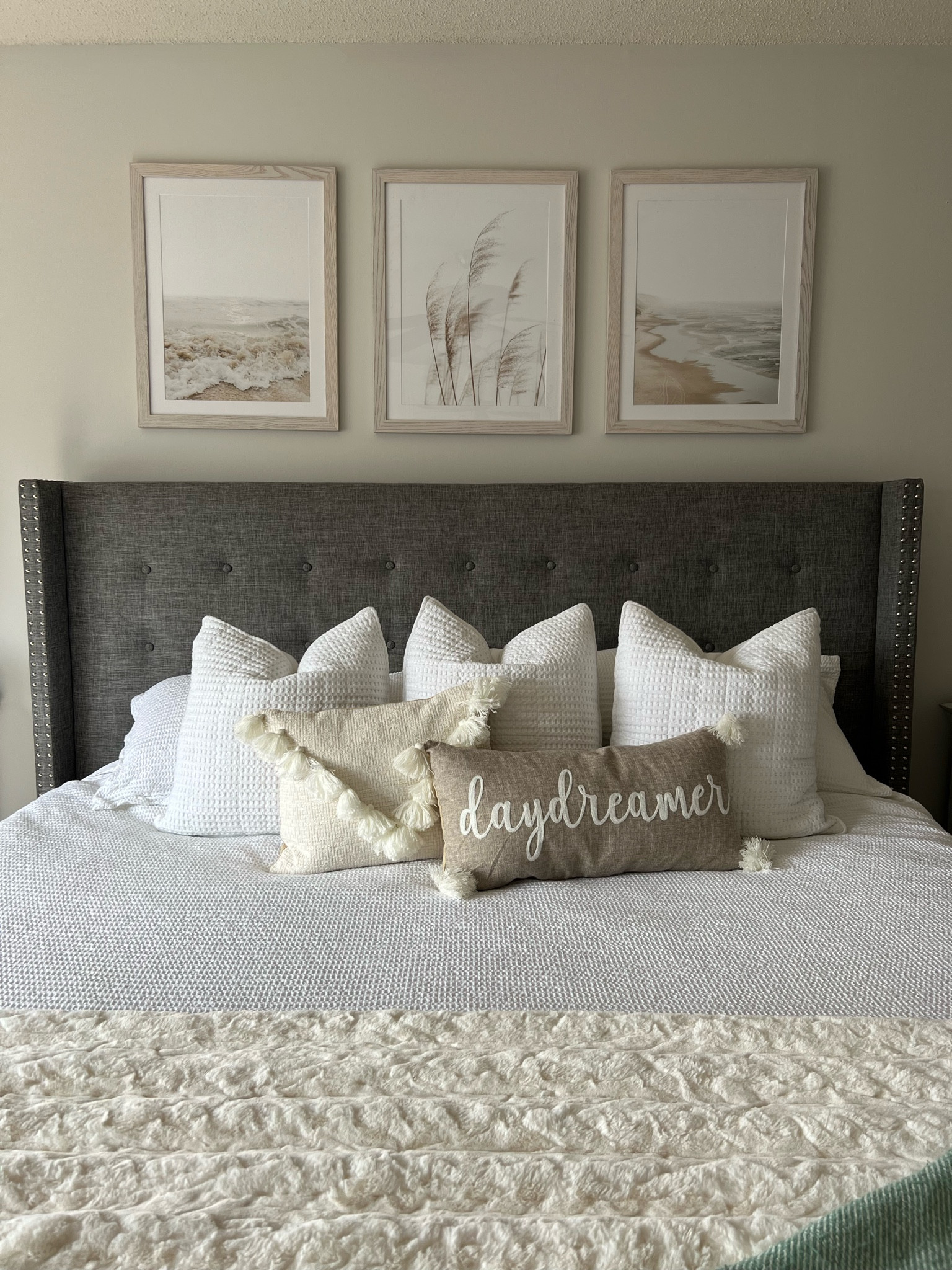 I absolutely love this bedding set. It’s crisp, clean and the perfect comfort with the ribbed material. These frames are the perfect addition. The prints inside I purchased from Etsy and linked all the exact products for you guys! Our master bedroom truly feels like an oasis and so zen now 🫶 

Master bedroom | bedding | duvet set | master bedroom decor | frames | white | coastal style 

#LTKstyletip #LTKSeasonal #LTKhome