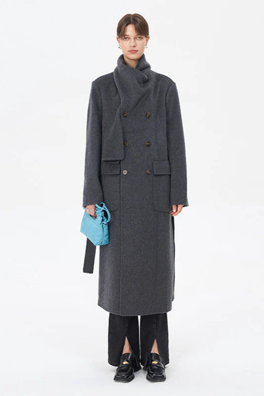 SELFWHO Double-faced Wool Mid-Length Coat | SELFWHO
