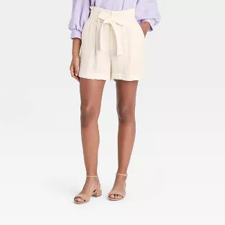 Women's High-Rise Paperbag Shorts - A New Day™ | Target