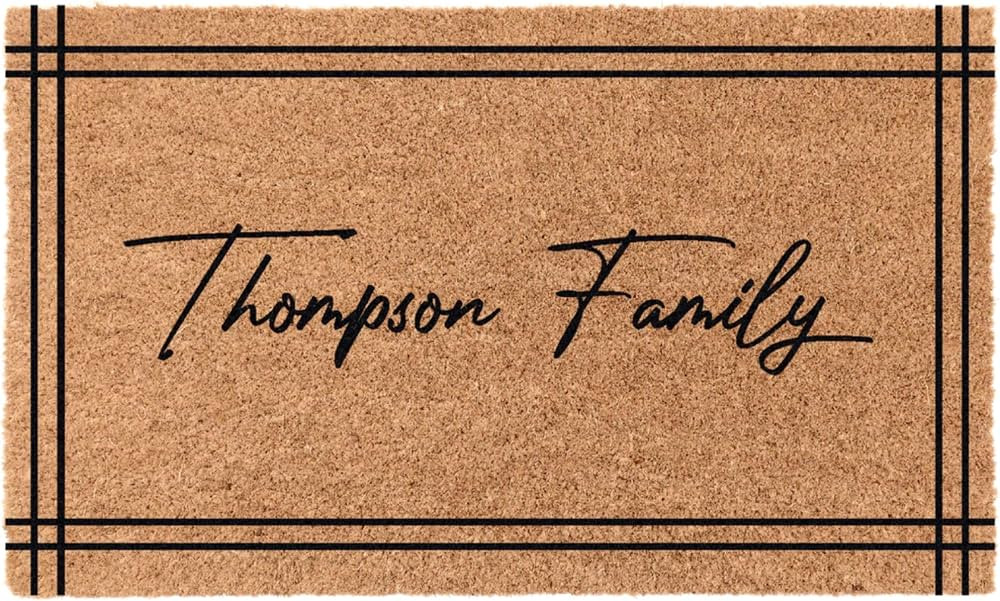 22" x 36" Designer Personalized Doormat with Vinyl Backing | Thick Outdoor Mats for Front Door | ... | Amazon (US)
