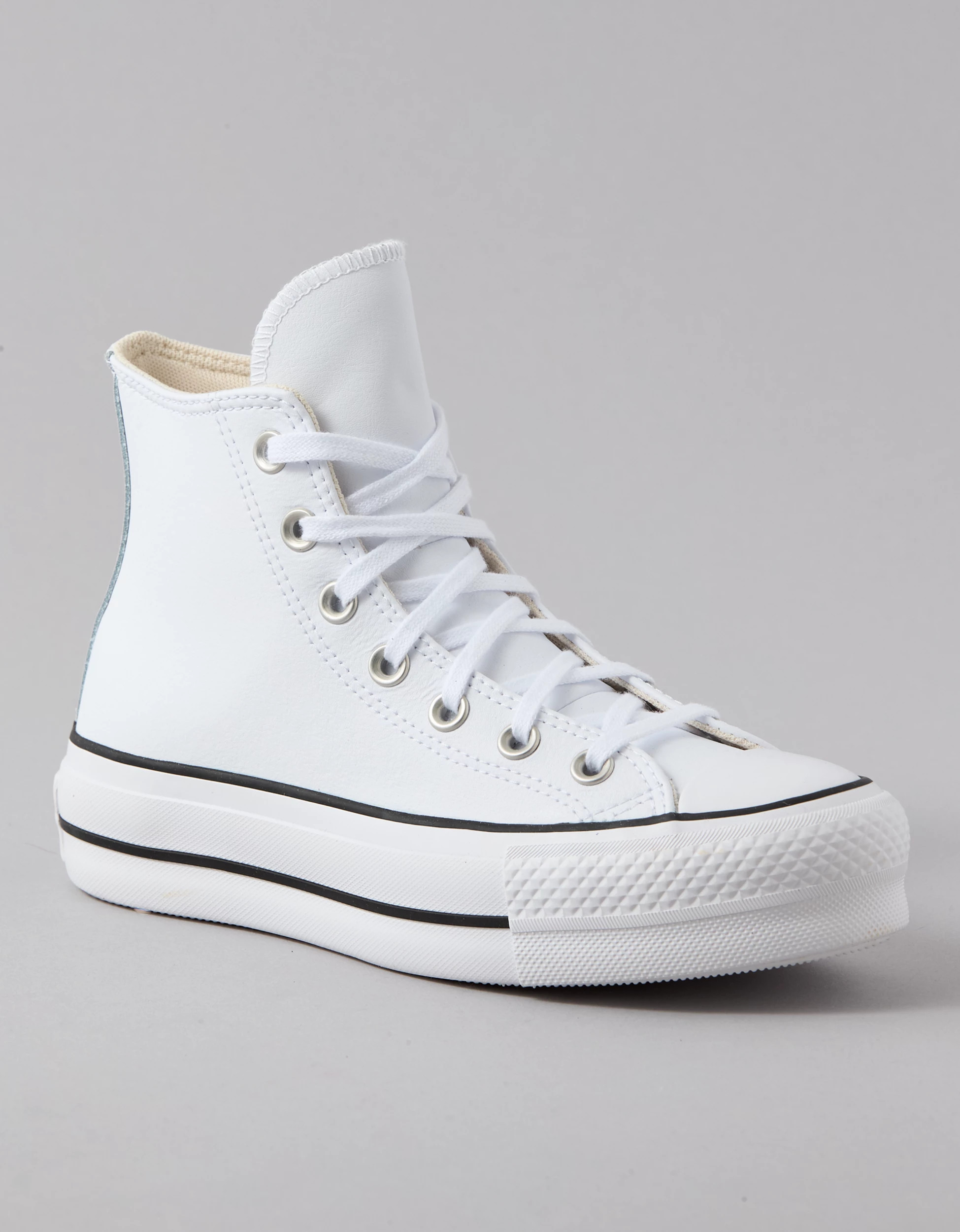 Converse Chuck Taylor Leather All Star Platform Lift High-Top Sneaker | American Eagle Outfitters (US & CA)