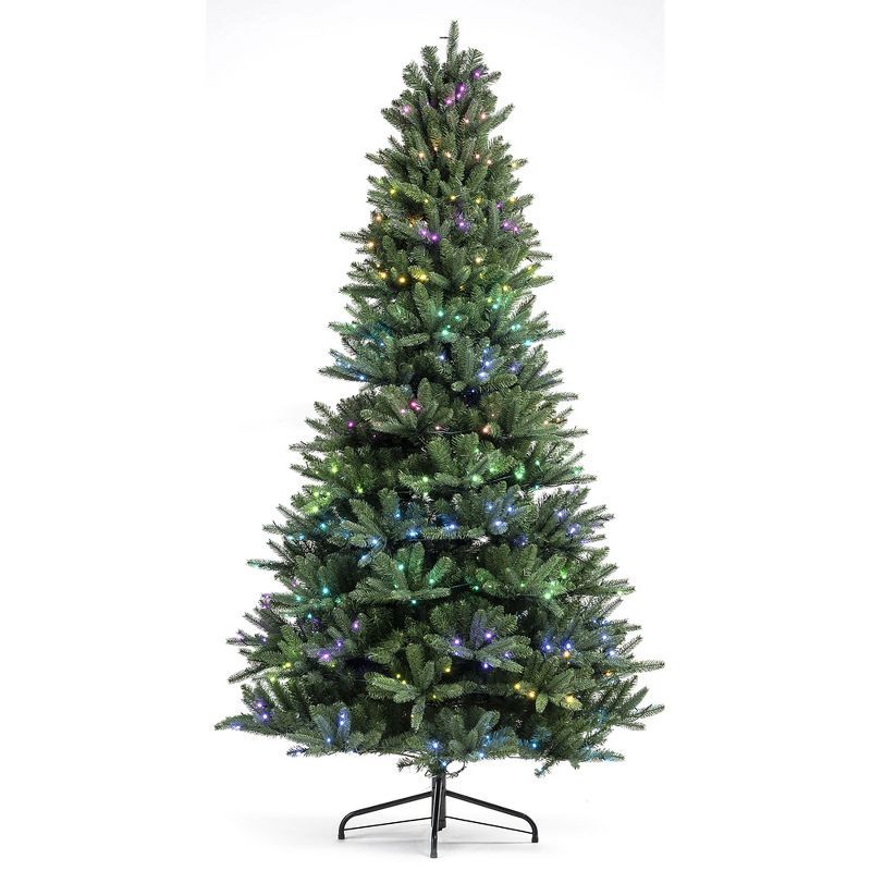 Twinkly 7.5 Foot Tall Prelit Artificial Indoor Fir Christmas Holiday Tree Decoration with 400 Mul... | Target