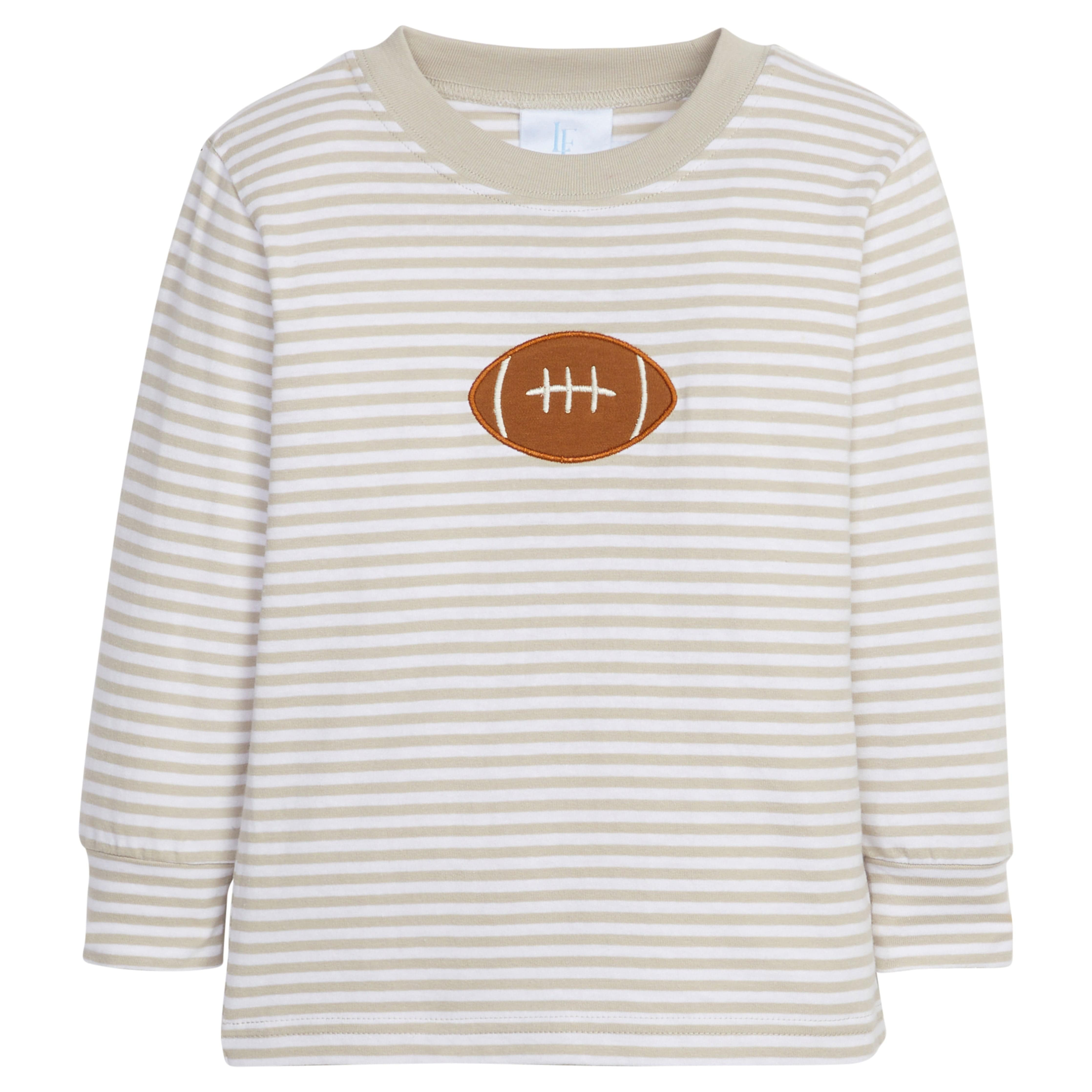 Football Applique T Shirt - Long Sleeve Shirt | Little English