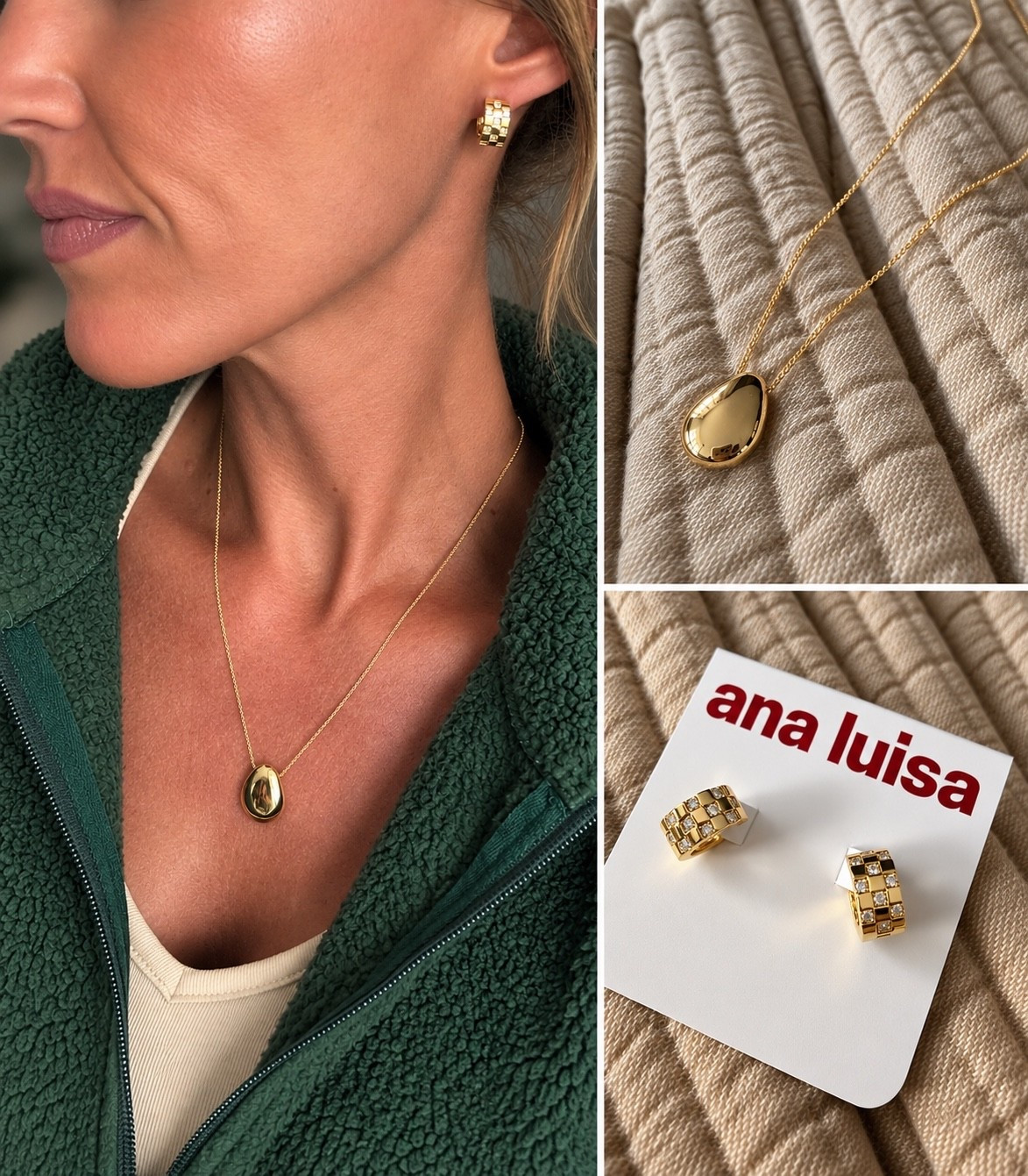 I recently discovered a new jewelry line. These Ana Luisa pieces are the definition of elevated everyday ✨ Simple enough to wear with your everyday looks, but pretty enough to dress up for date night. The kind of jewelry that instantly makes an outfit feel a little more put together. 
@Ana Luisa