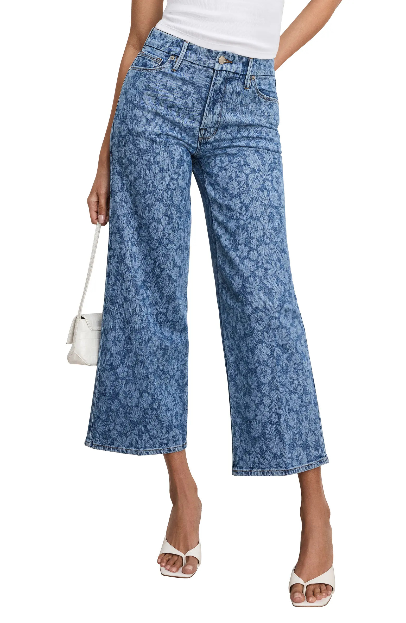 Good Waist High Waist Crop Palazzo Jeans | Nordstrom
