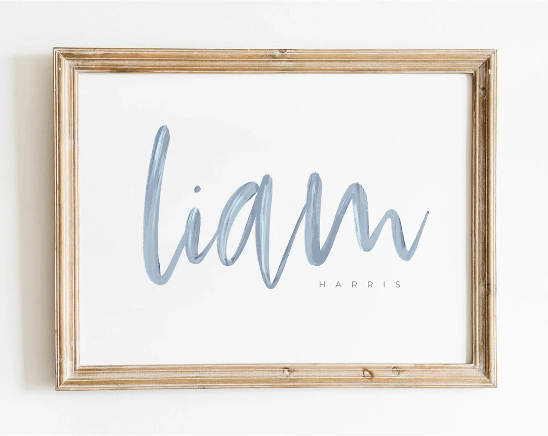 Custom Name Print, Baby Name Print, Nursery Wall Art, Custom Name Baby Gift, Printable Wall Art, ... | Etsy (US)