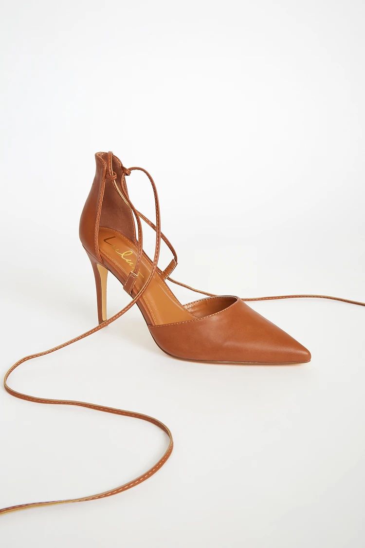 Marie Chestnut Lace-Up Heels | Lulus (US)