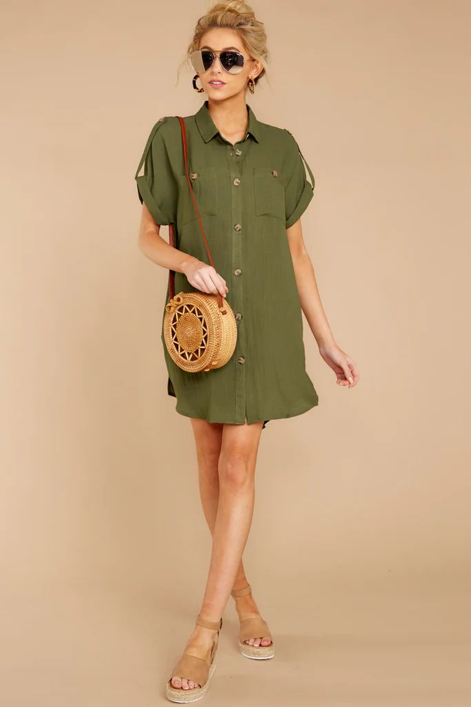 So Called Life Forest Green Shirt Dress | Red Dress 