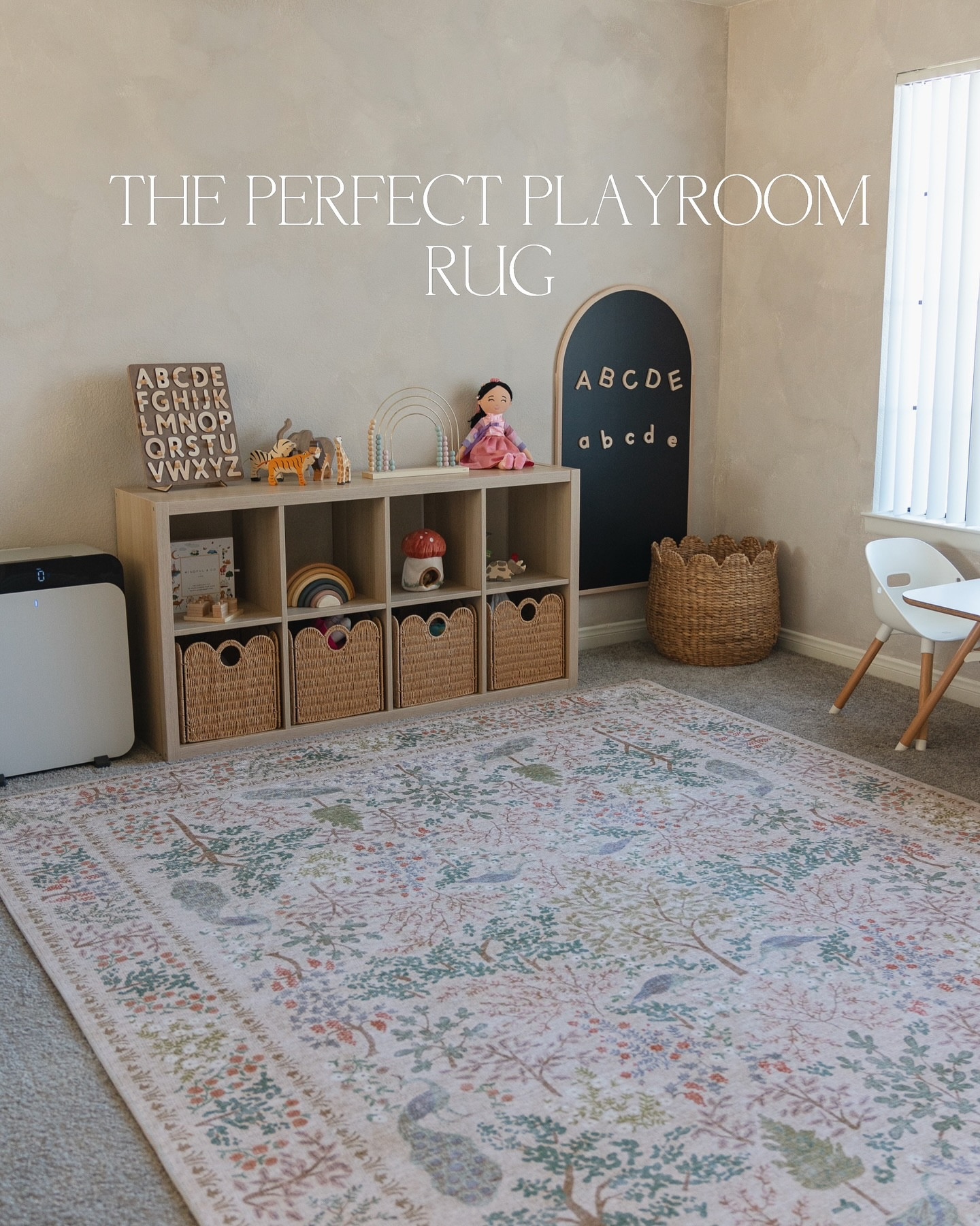 The perfect playroom rug because 
❀ power loomed and low pile for easy cleaning
❀ beautiful hand painted art
❀ stain resistant and fade resistant

This exact rug is the Canopy CNP-05 in Cream
7’6” x 9’x6”

They are currently over 50% off so you want to run 🏃🏻‍♀️ before the sale ends.

#LTKHome #LTKSaleAlert #LTKBaby