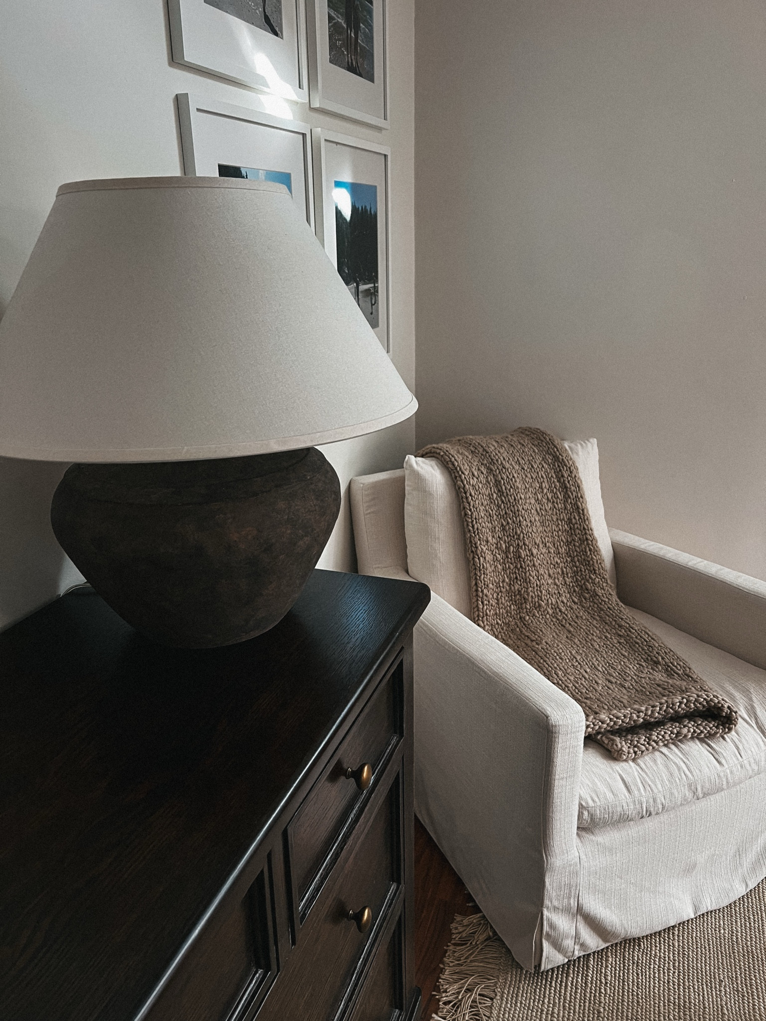 Wayfair chair, table lamp, pottery barn dresser. 

#LTKCyberWeek #LTKStyleTip #LTKHome