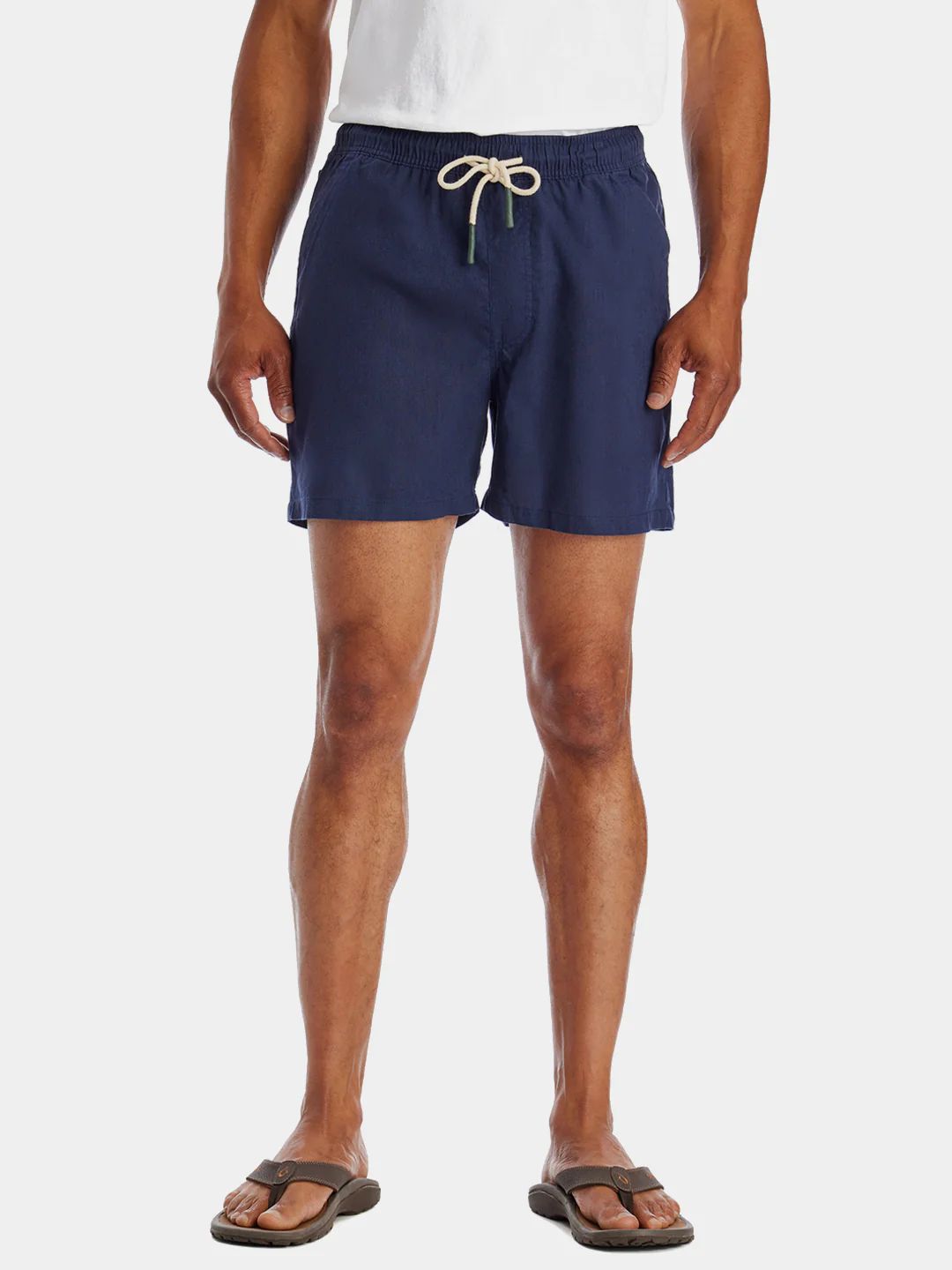 OAS Men's Navy Linen Shorts in Blue XL Lord & Taylor | Lord & Taylor