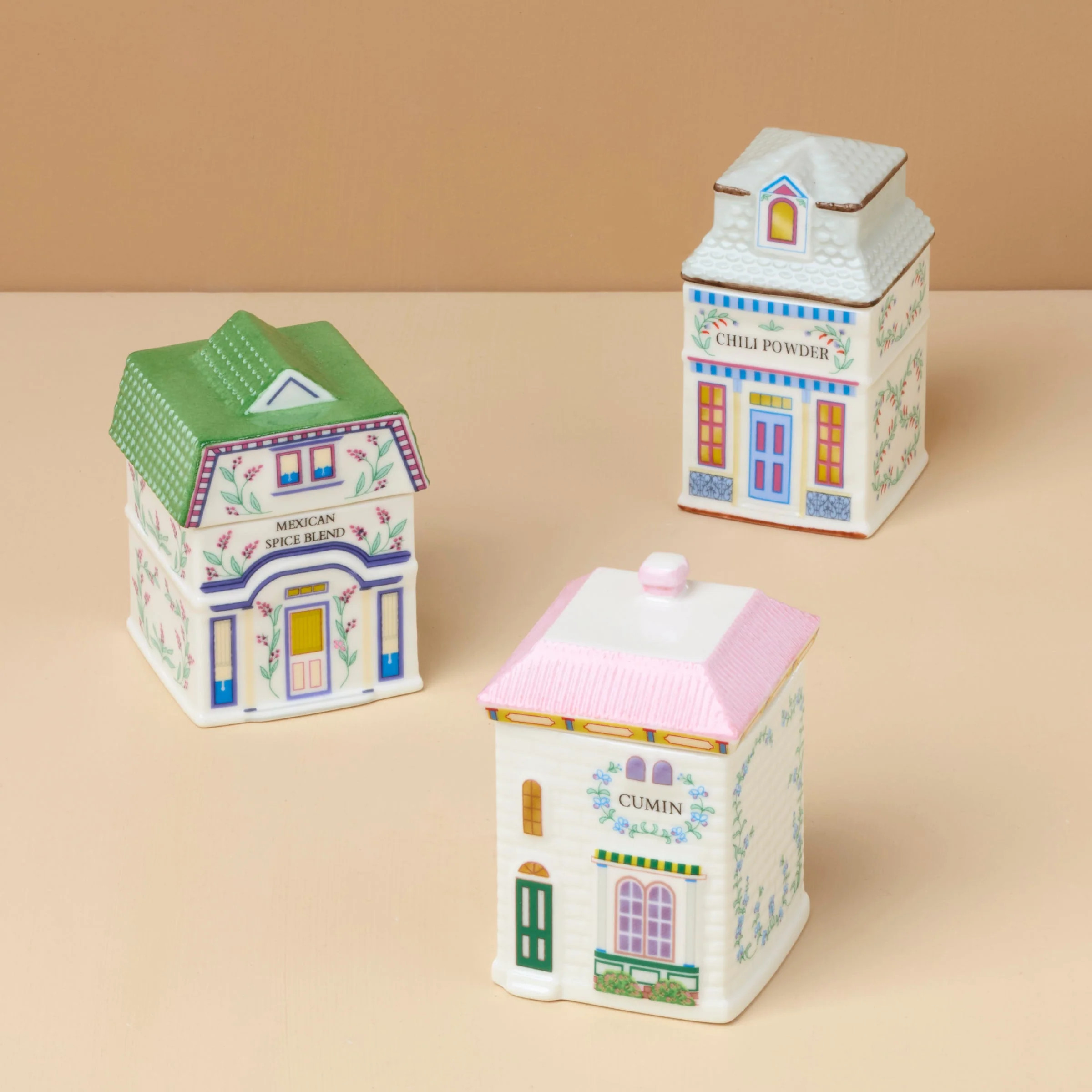 Lenox Spice Village 3-Piece Santa Fe Spice Jar Set | Lenox