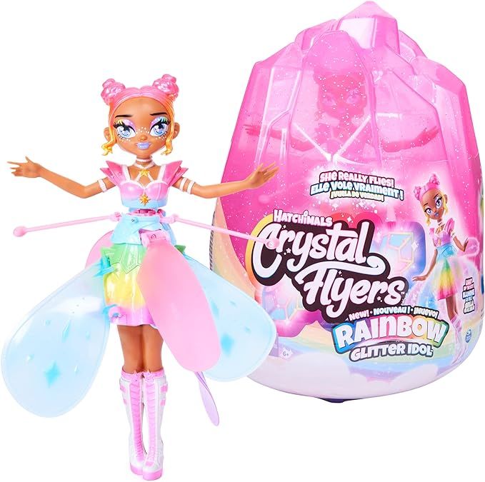 Hatchimals Pixies, Crystal Flyers Rainbow Glitter Idol Magical Flying Toy Doll with Lights, Girls... | Amazon (US)