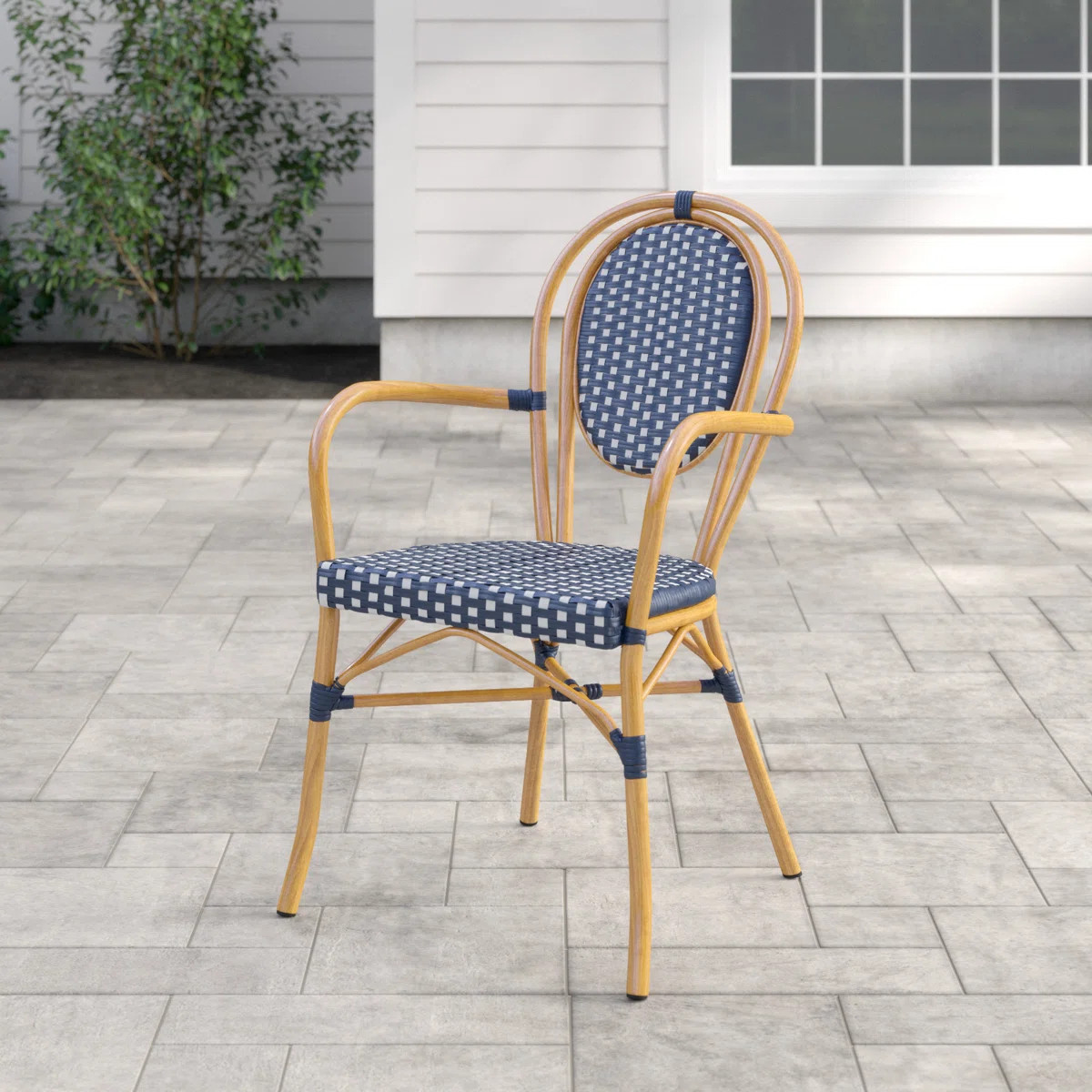 Pim Premium All-Weather Wicker Outdoor Dining Armchair (Set of 2) | Wayfair North America