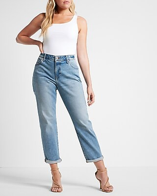 Mid Rise Light Wash Boyfriend Jeans | Express