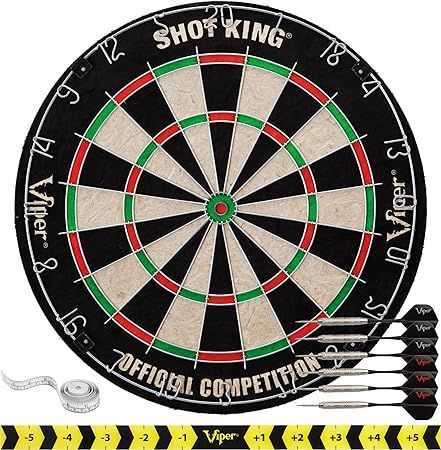 Viper by GLD Products Shot King Regulation Bristle Steel Tip Dartboard Set with Staple-Free Bulls... | Amazon (US)