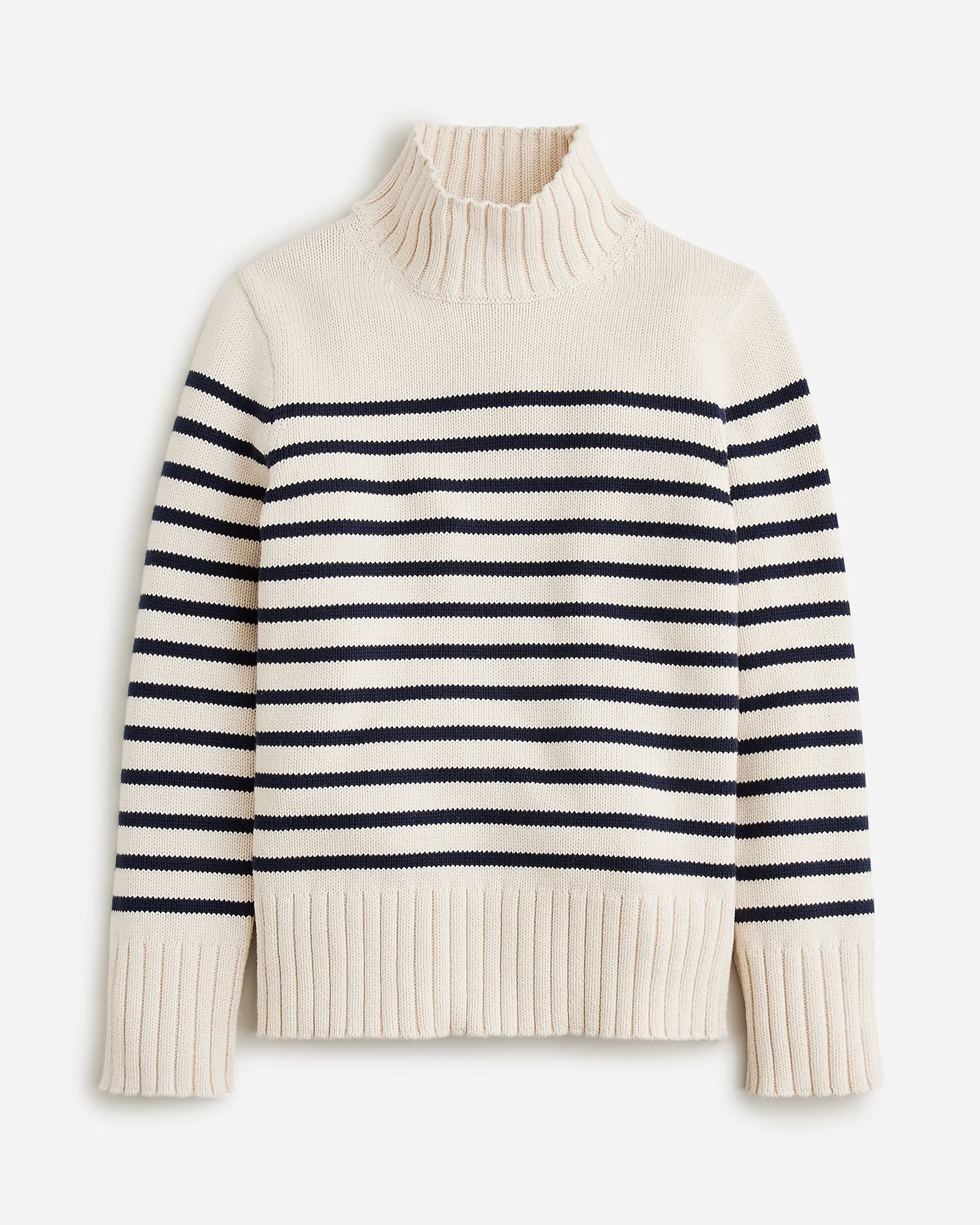 Cotton turtleneck sweater in stripe | J. Crew US
