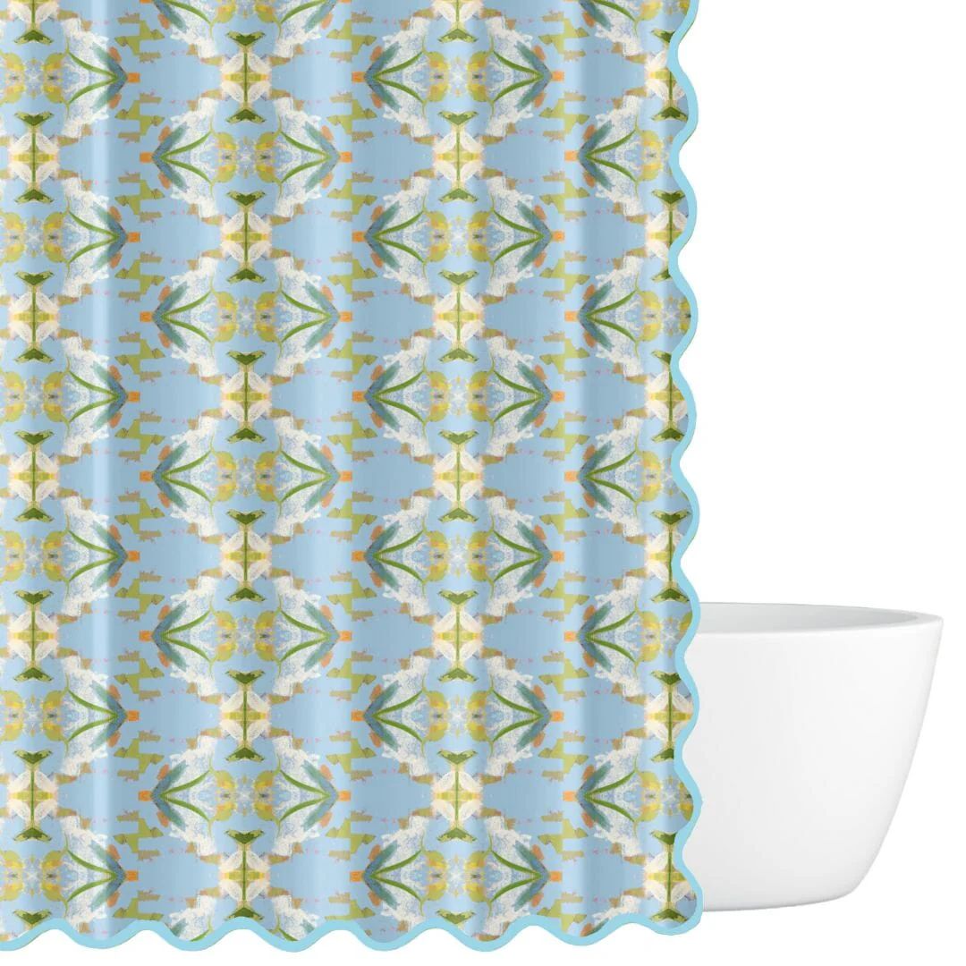 English Garden Blue Shower Curtain | Laura Park Designs