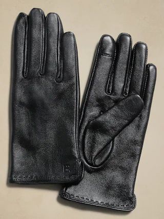 Leather Stitch-Detail Glove | Banana Republic Factory