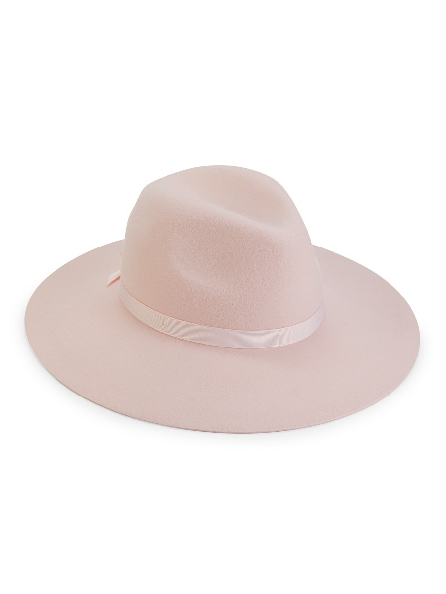 Saks Fifth Avenue Women's Wide-Brim Wool Fedora - Pink | Saks Fifth Avenue OFF 5TH