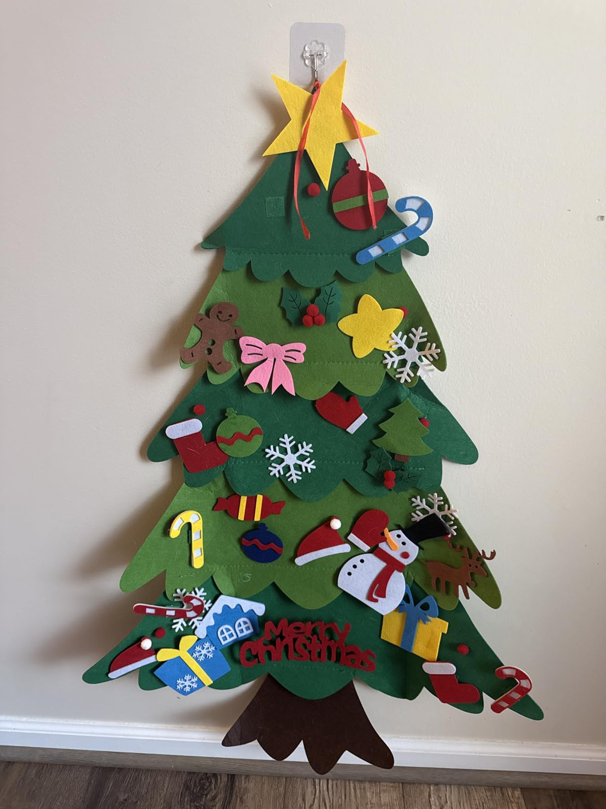 BABORUI Felt Christmas Tree for Toddlers with Christmas Stockings, Xmas Wall Hanging Ornaments De... | Amazon (US)